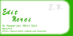 edit merei business card