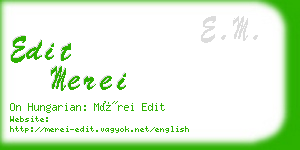 edit merei business card